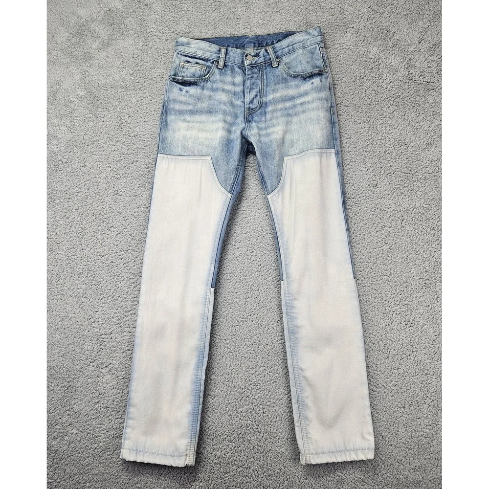 mnml Two-Tone Panel Denim Jeans Men's 29x31 Button Fly Streetwear